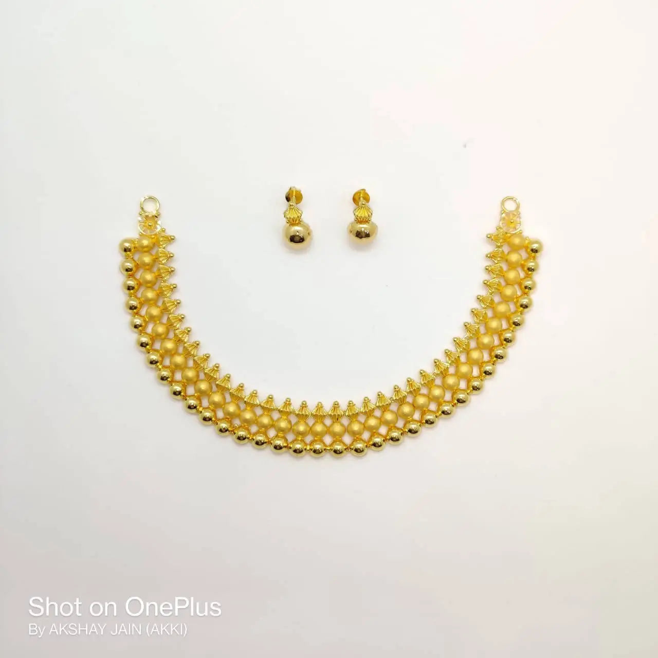 Plain Gold Necklace Sarafa Bazar India