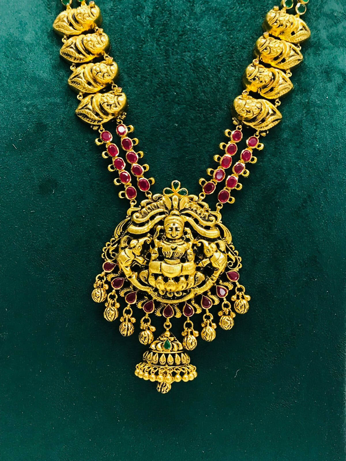 Temple Gold Long Set Sarafa Bazar India