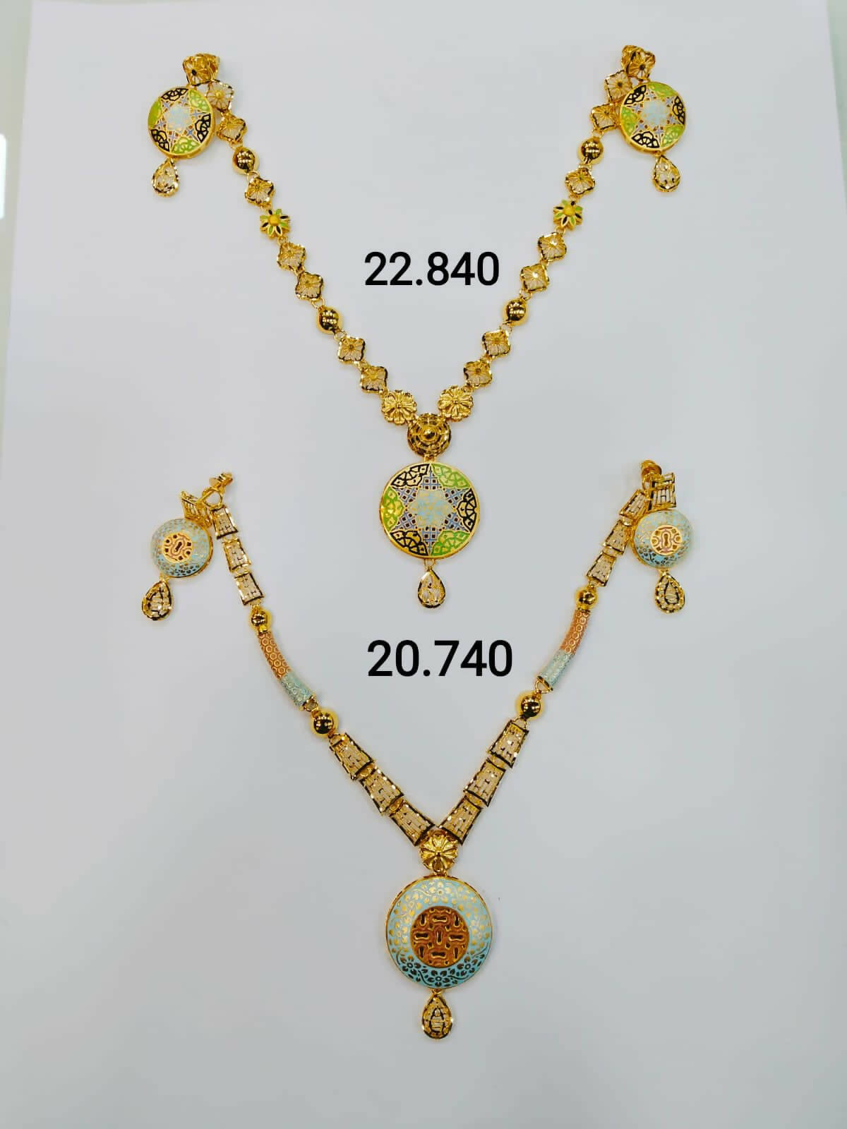 Enamel Turkey Necklace Sarafa Bazar India