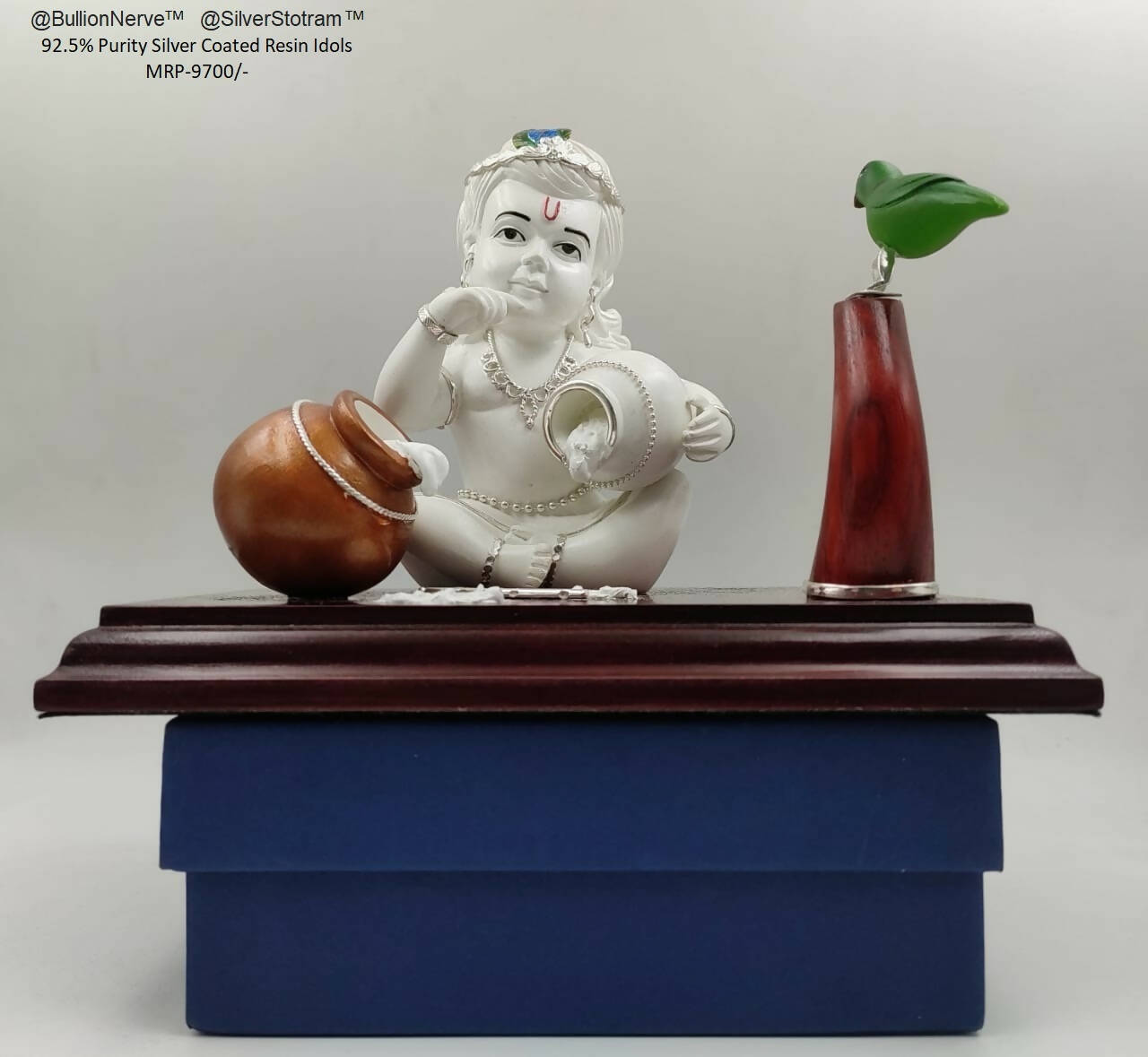 Makhan Krishna (92.5% Purity Silver Coated Resin Idols) Sarafa Bazar India