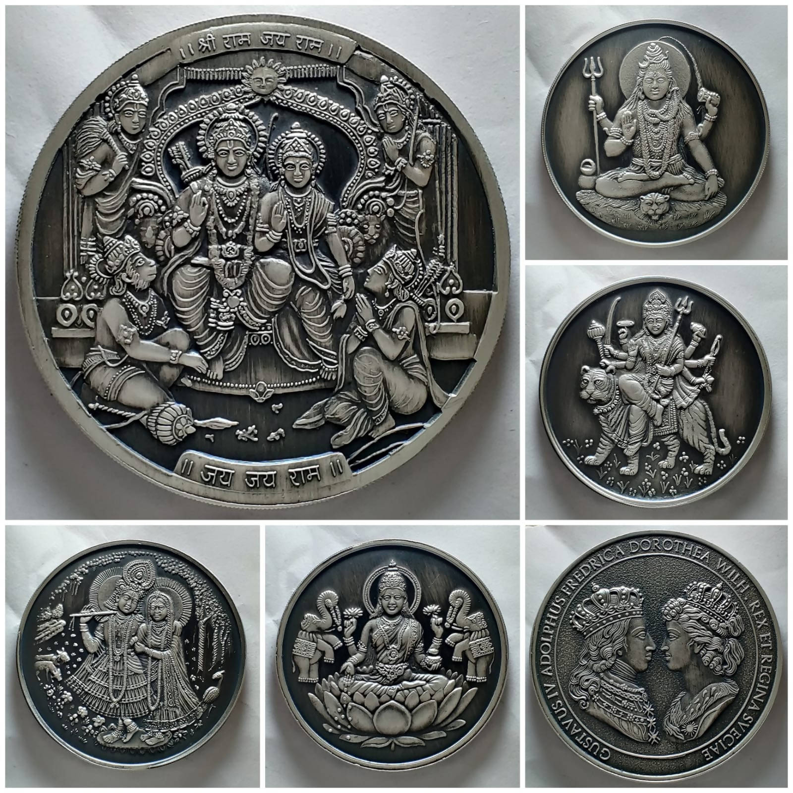 Antique Finish Silver Coins Sarafa Bazar India