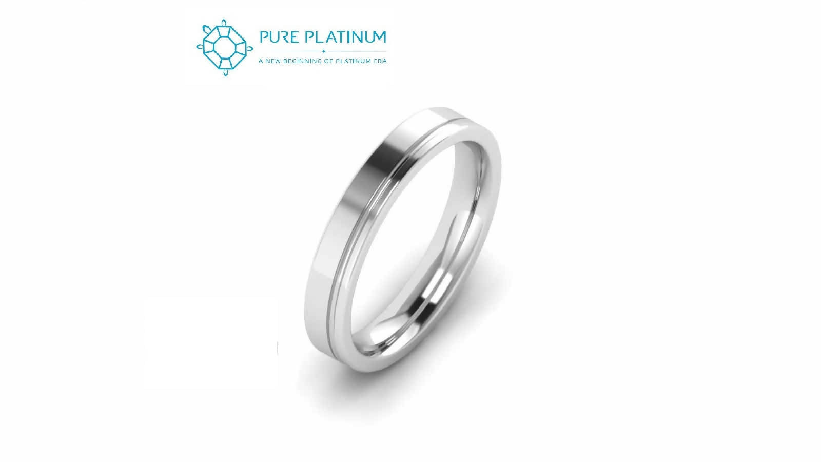 Platinum Plain Ladies Ring