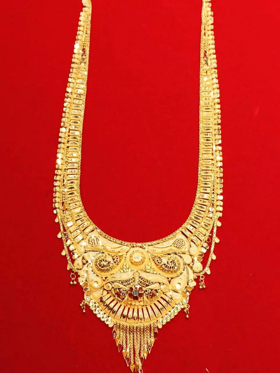 Gold Long Necklace Sarafa Bazar India