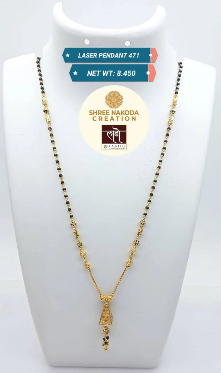 Laser Pendant Mangalsutra Sarafa Bazar