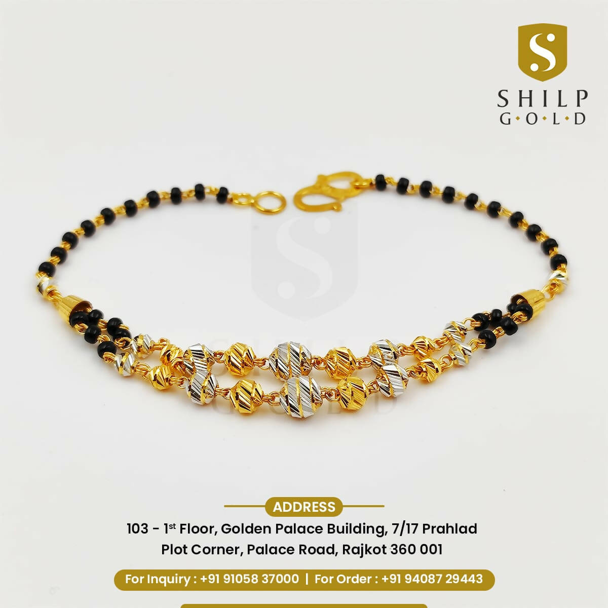 Vertical Mangalsutra Bracelets Sarafa Bazar India