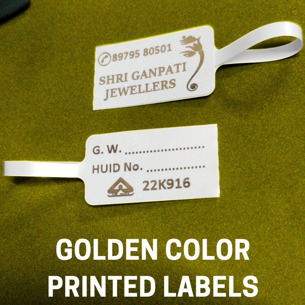 Printed Jewellery Labels Sarafa Bazar India