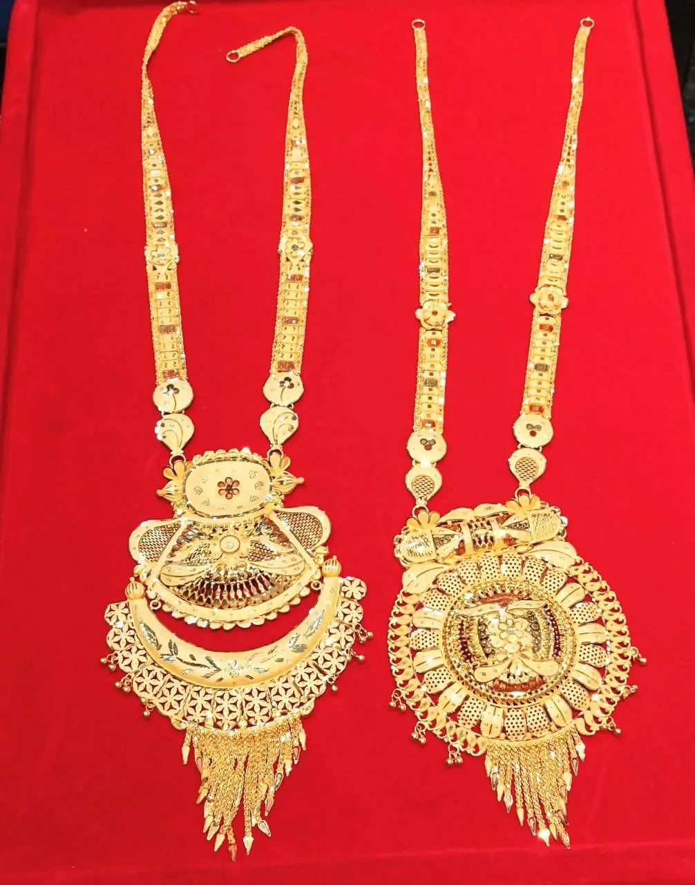 Gold Long Set Sarafa Bazar India