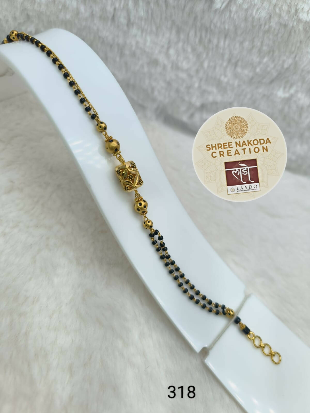 Gold Mangalutra Bracelet Sarafa Bazar India