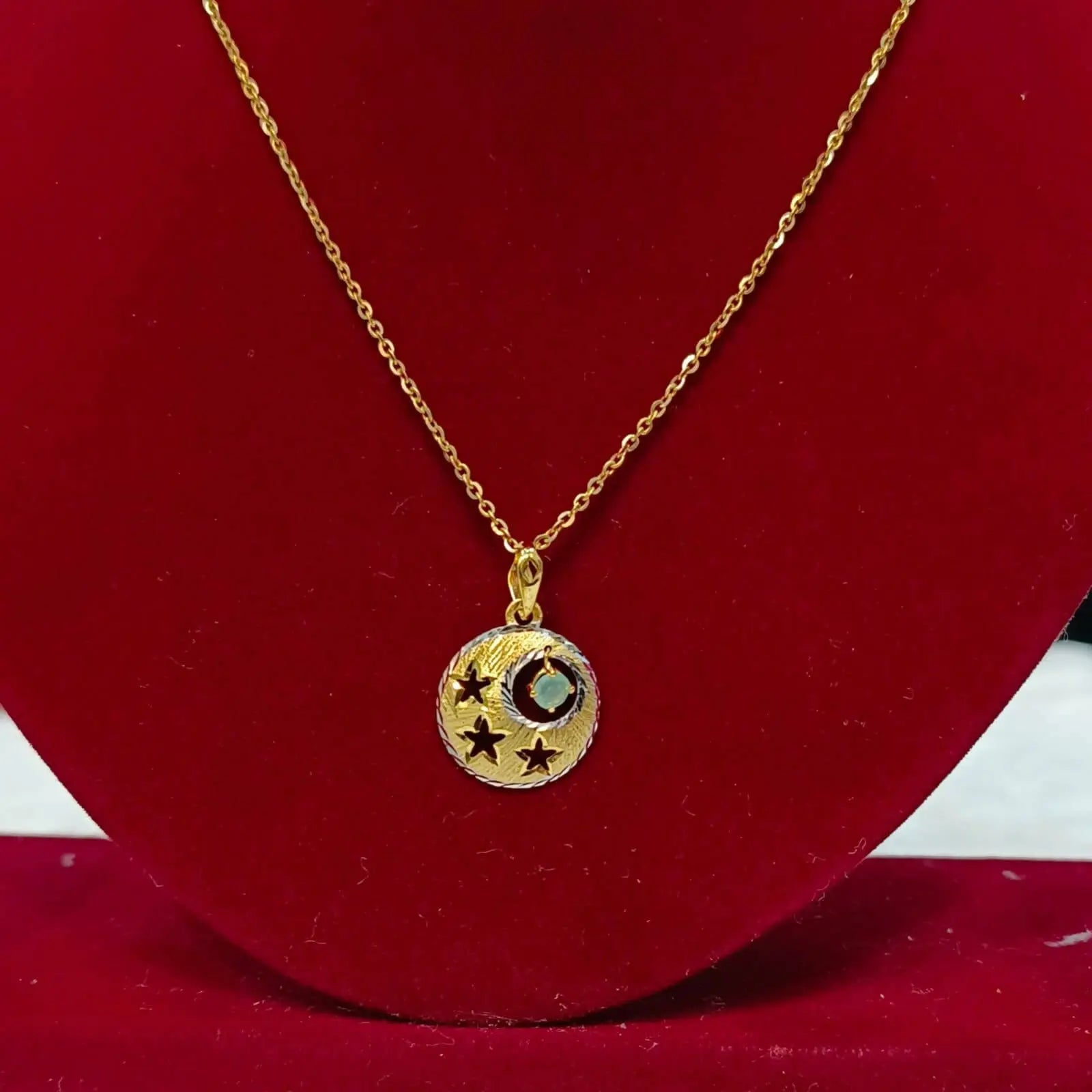 Turkish Italian Gold Pendant Sarafa Bazar India