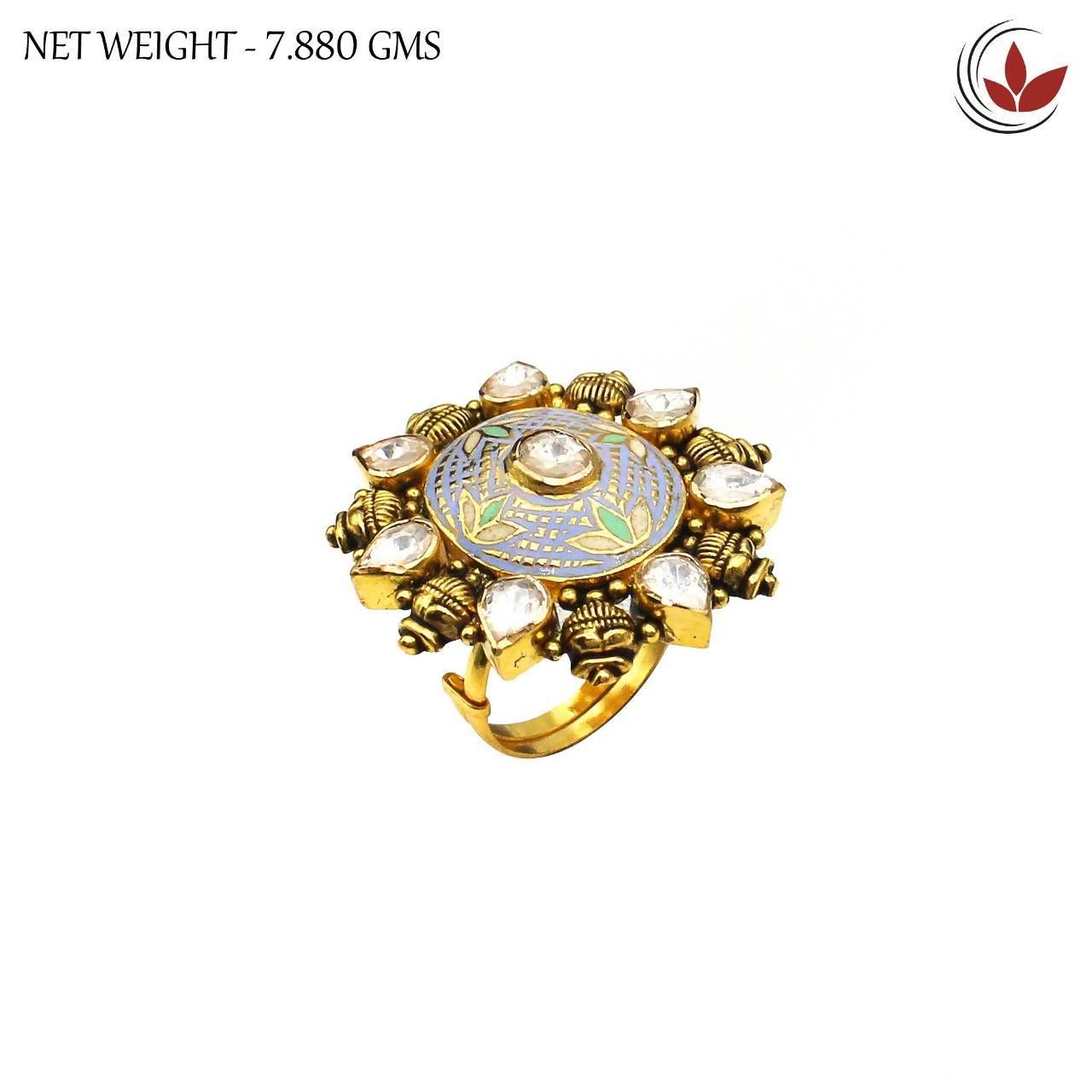 Antique Kundan Ring Sarafa Bazar