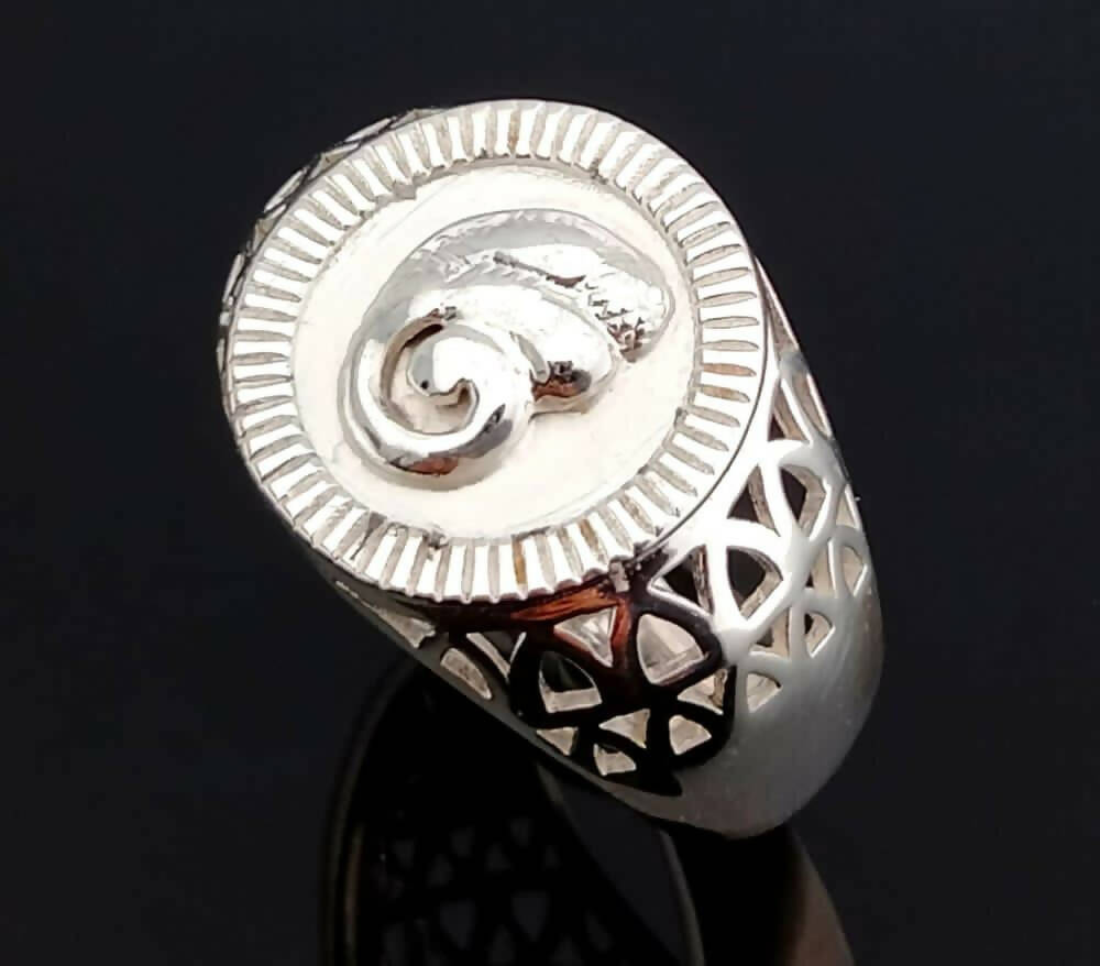 925 Silver Bahubali Ring Sarafa Bazar India