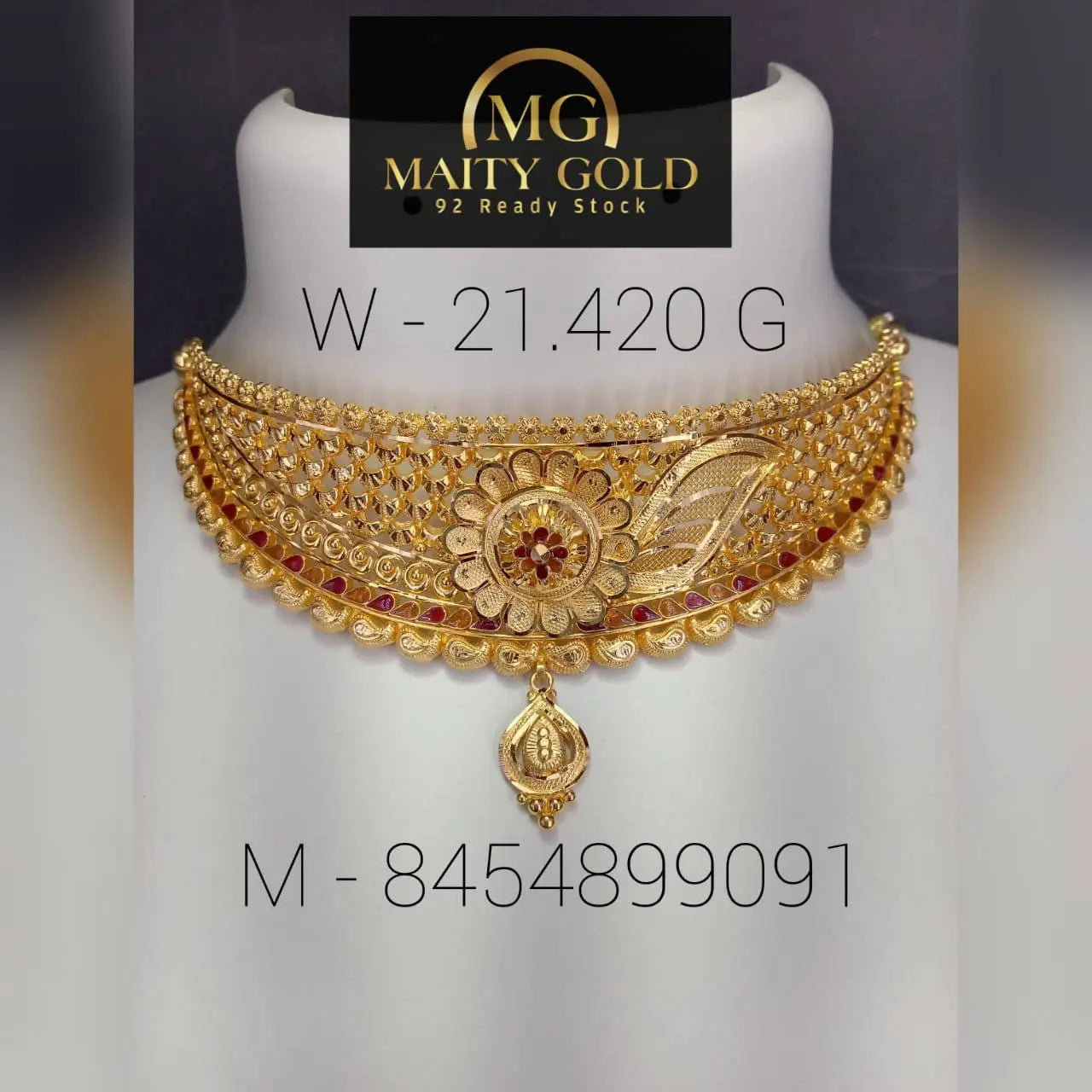 Gold Choker Sarafa Bazar India