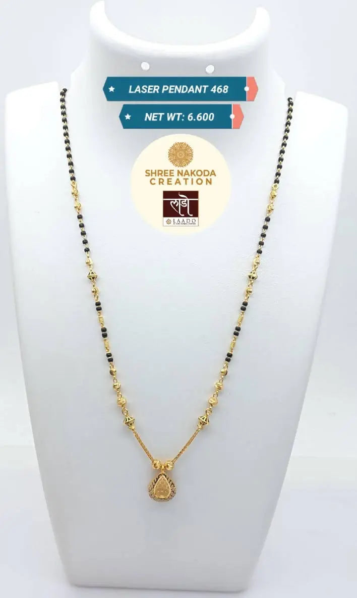 Laser Pendant Mangalsutra Sarafa Bazar