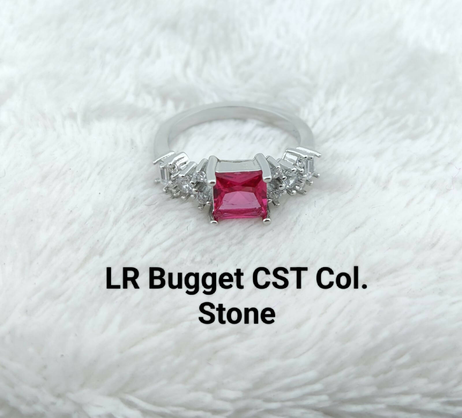 925 Silver Stone CST Ladies Ring Sarafa Bazar India