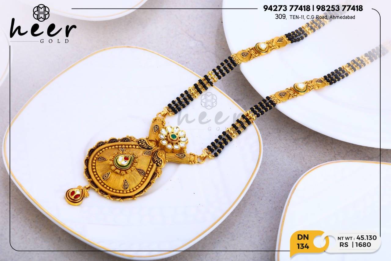 Antique Kundan Mangalsutra Sarafa Bazar