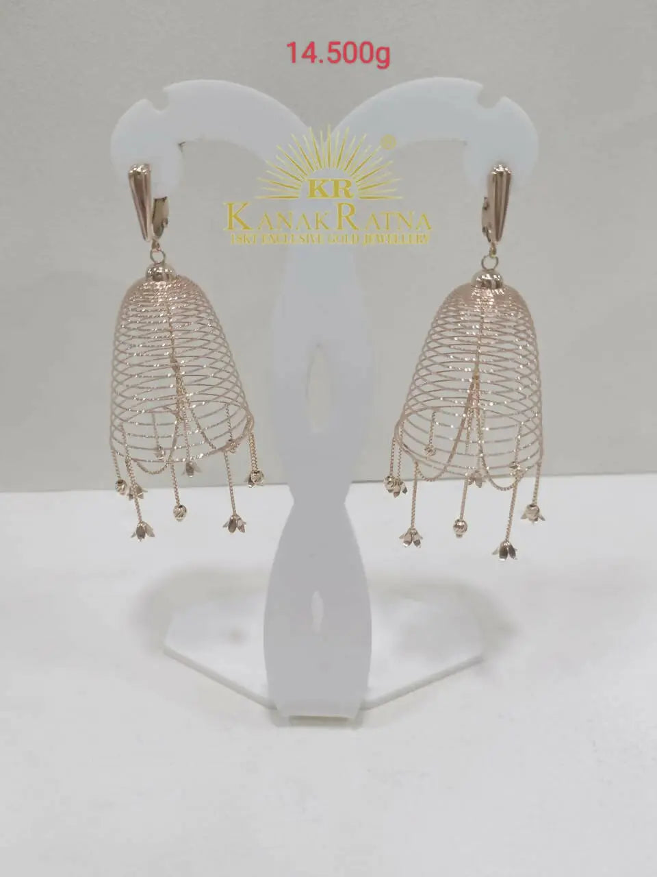 18kt Italian Earring Sarafa Bazar India