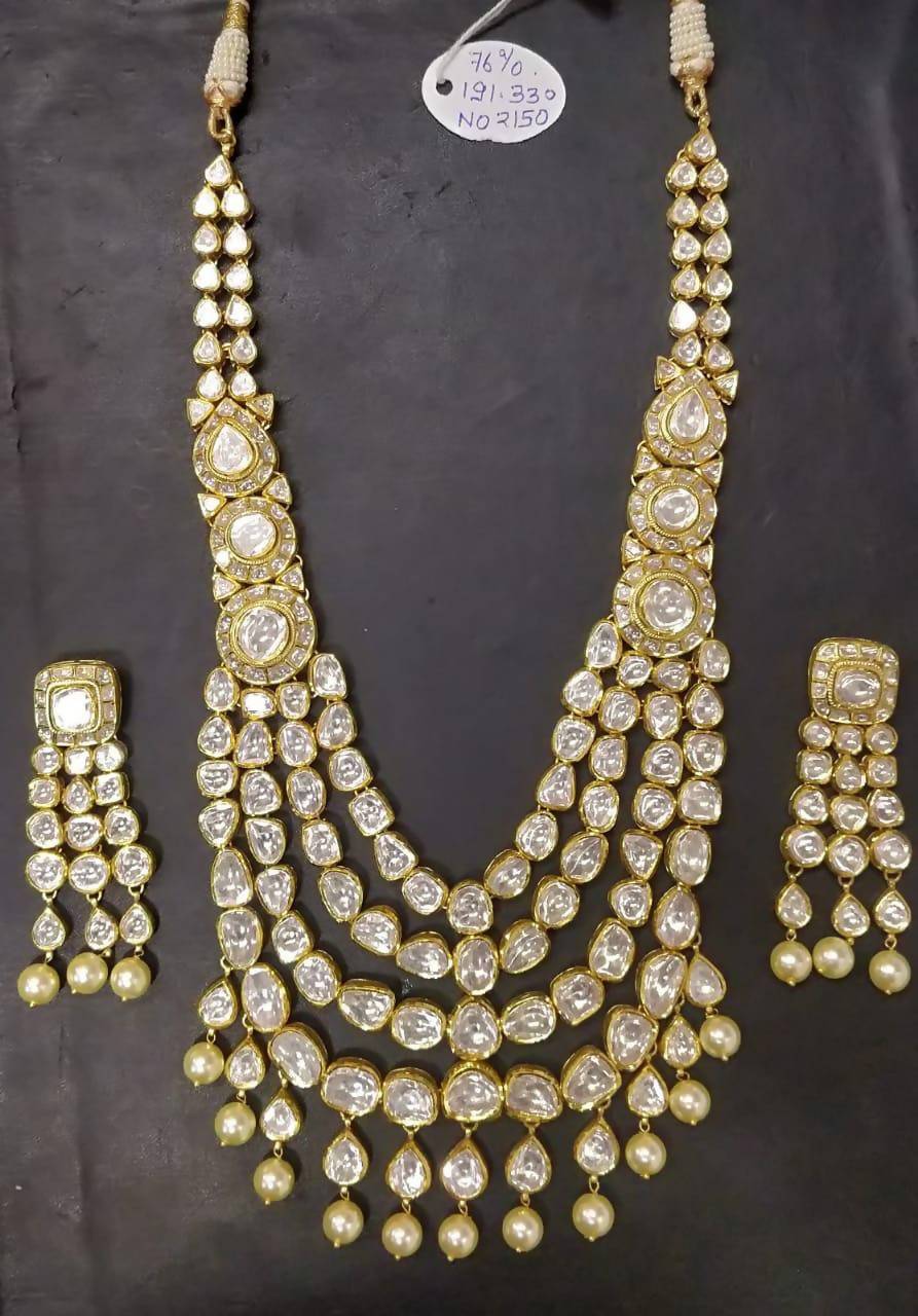 Diamond Polki Necklace Sarafa Bazar