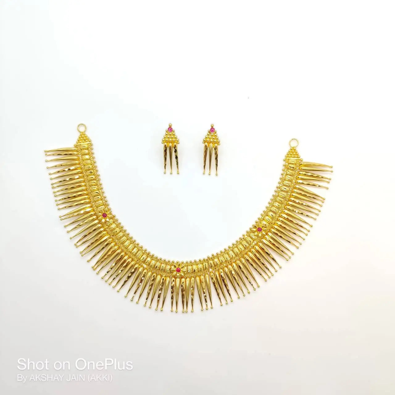 Plain Gold Necklace Sarafa Bazar India