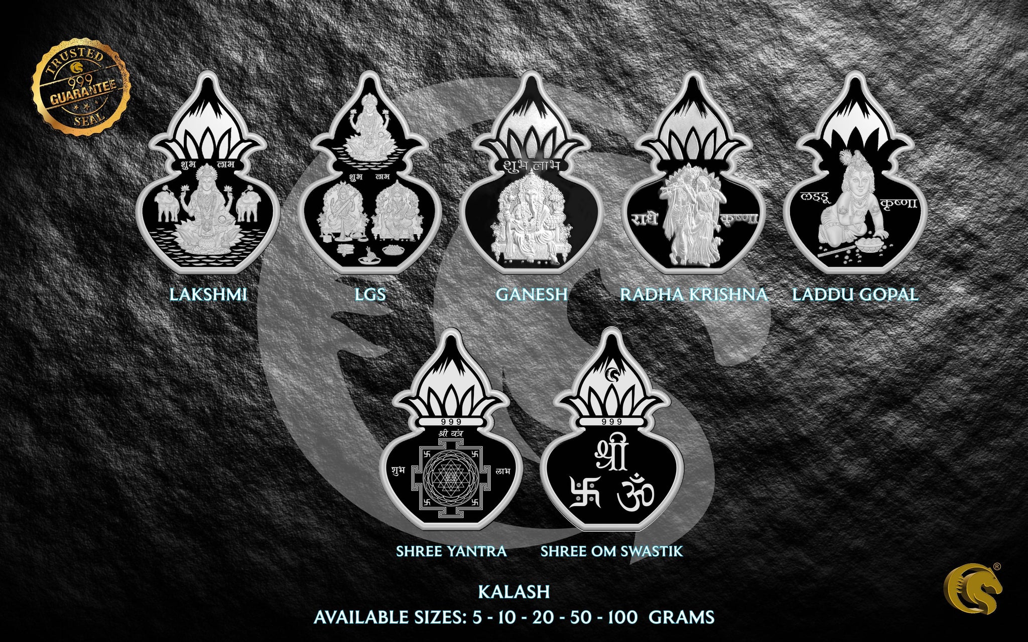 Kalash Shape Silver Coins 999 | Omkar Mint Sarafa Bazar