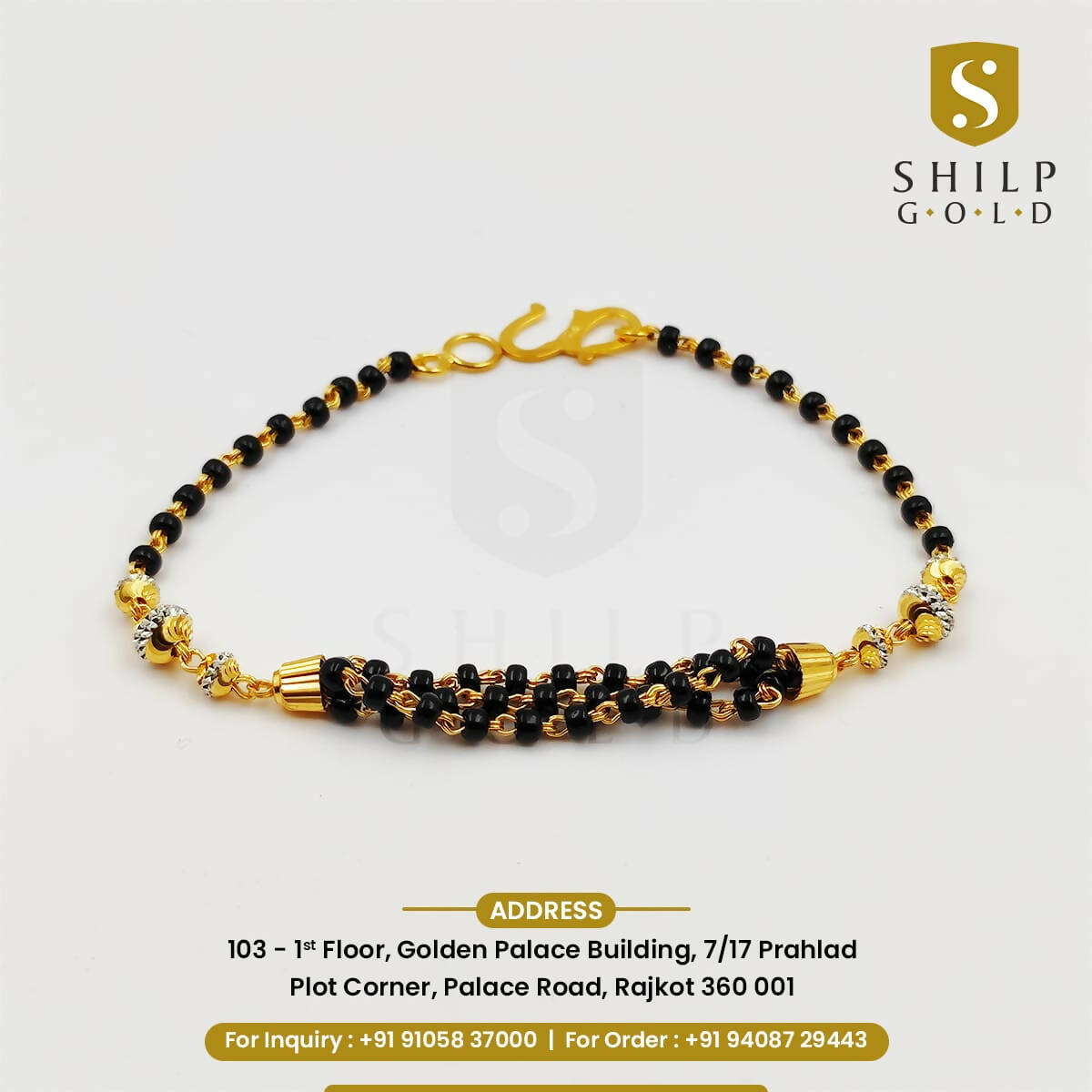 Vertical Mangalsutra Bracelet Sarafa Bazar India