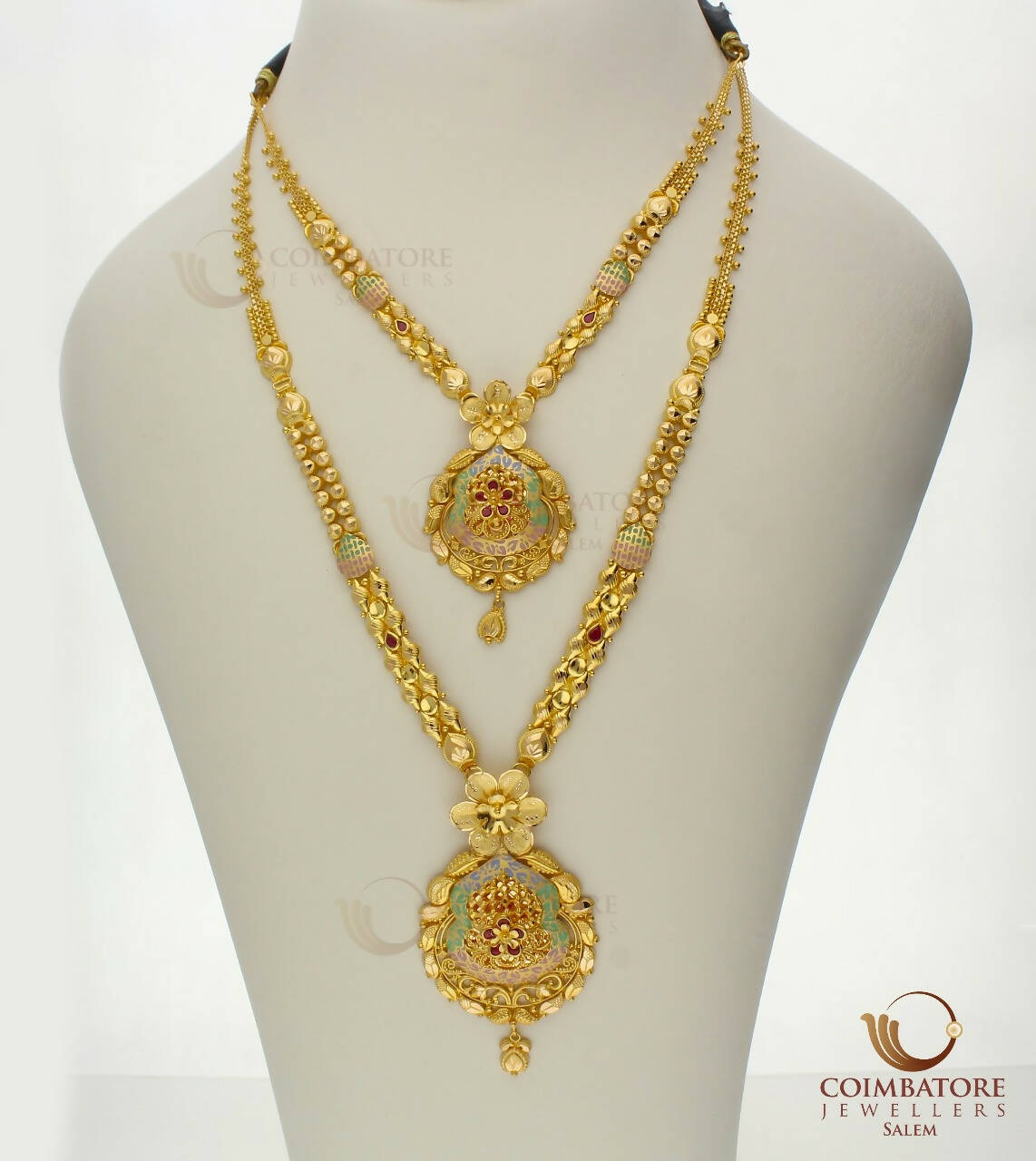 Gold Necklace & Long Set Sarafa Bazar India