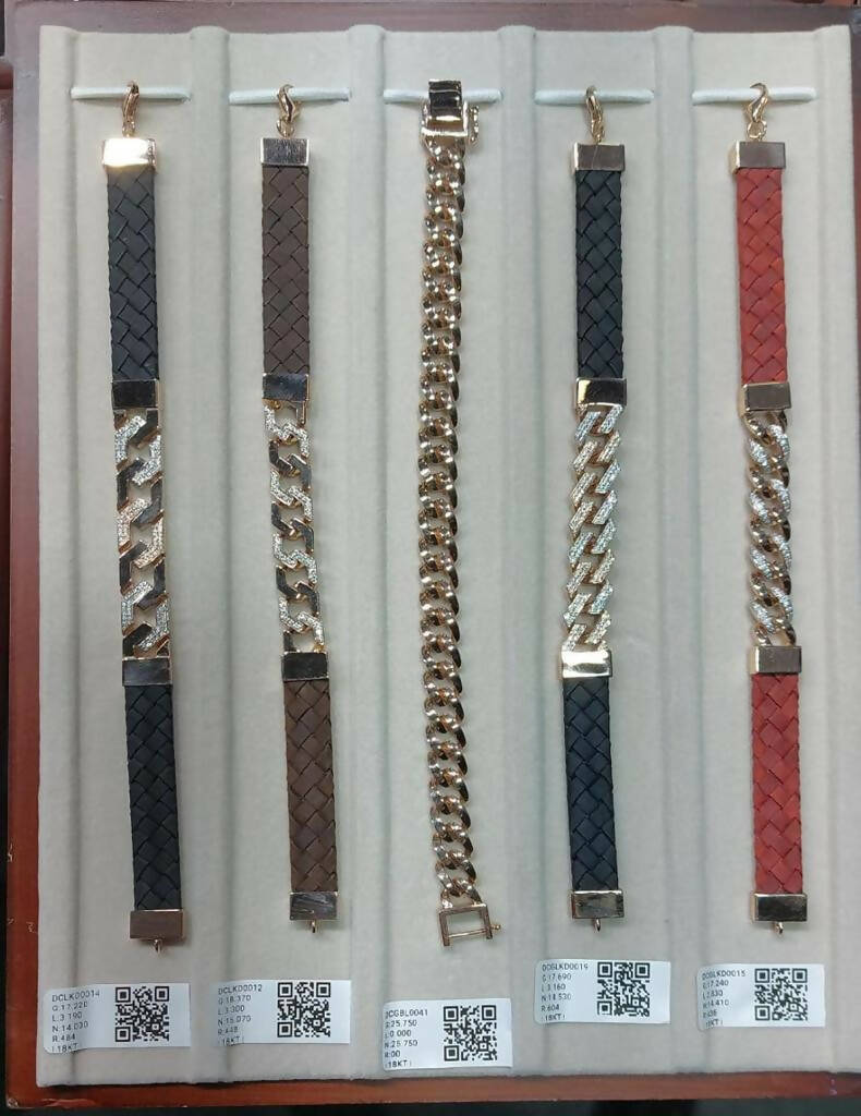 Rose Gold Gents Bracelet Sarafa Bazar India