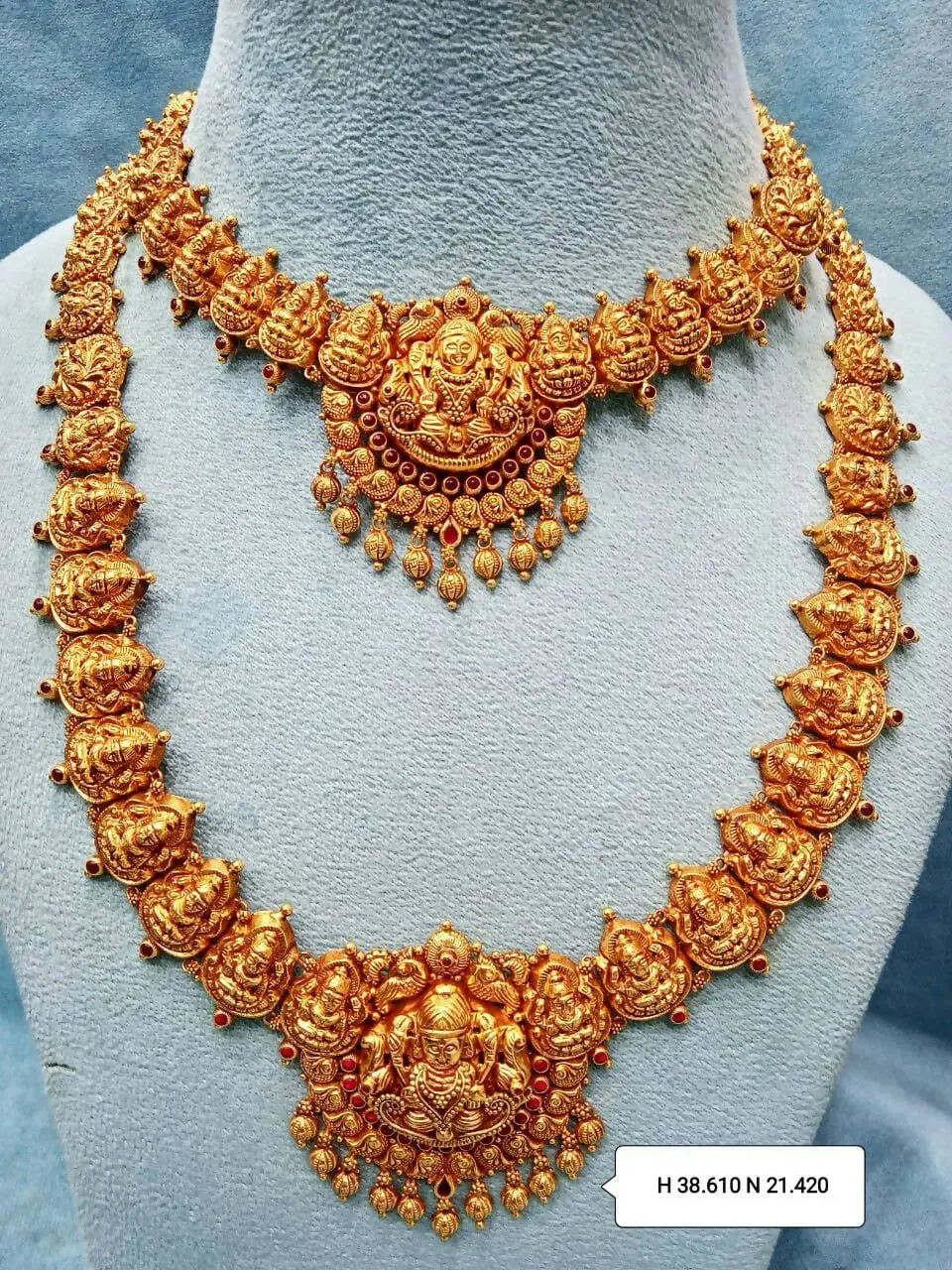Antique Temple Long Set & Necklace Sarafa Bazar India