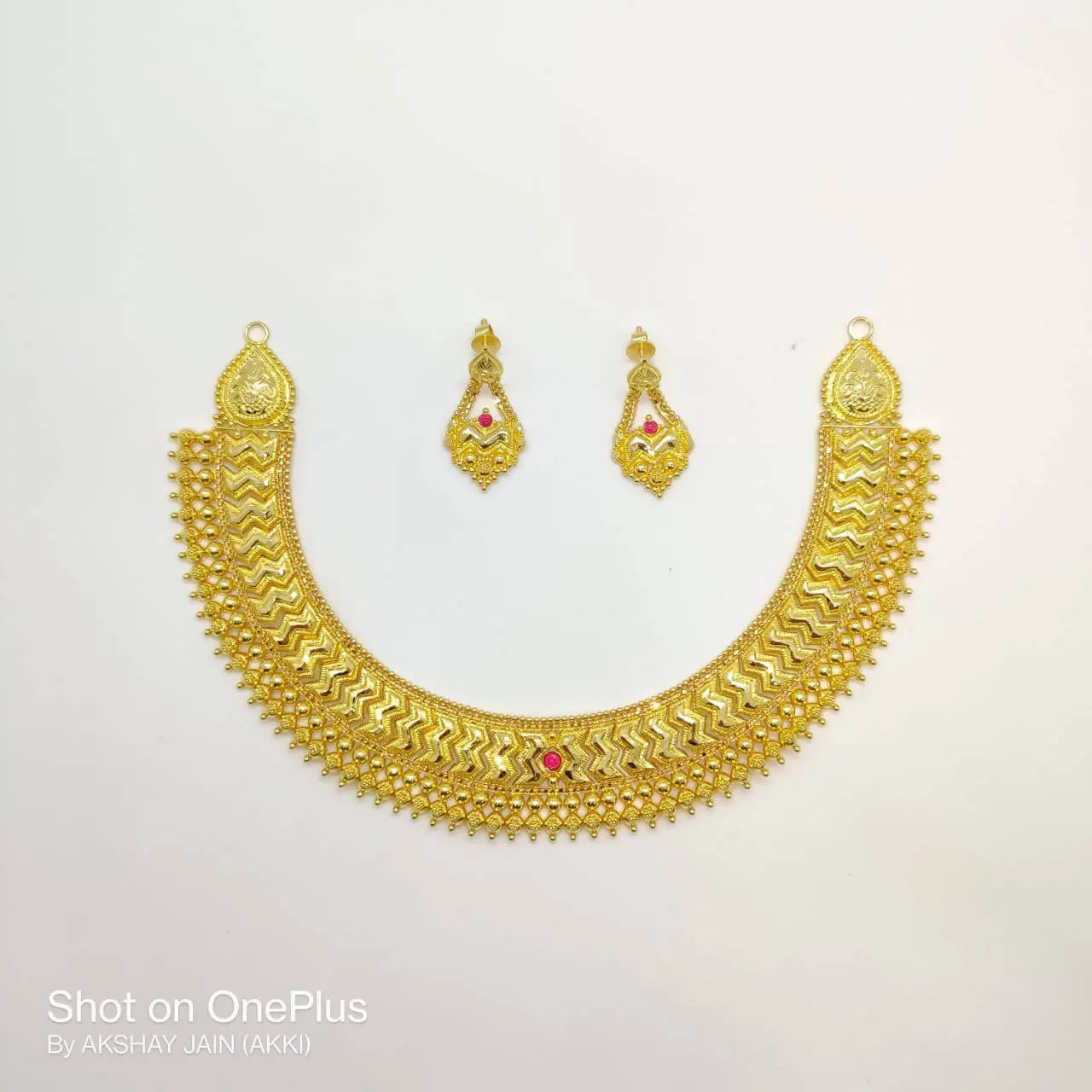 Plain Gold Necklace Sarafa Bazar India