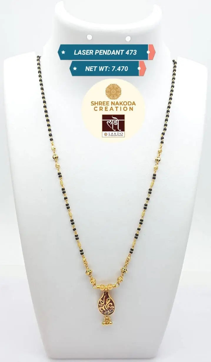 Laser Pendant Mangalsutra Sarafa Bazar