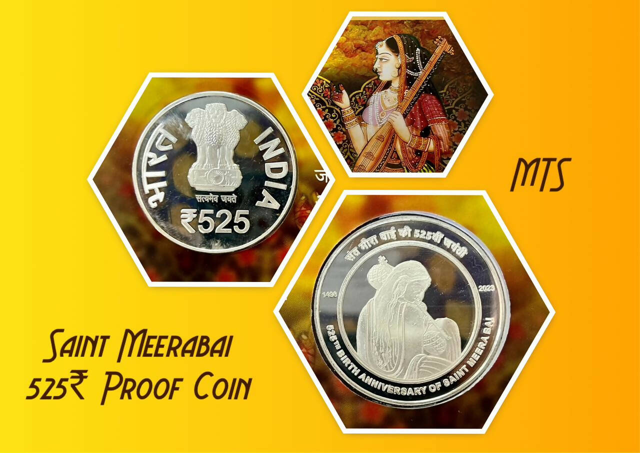 Saint Meerabai Silver Coin Sarafa Bazar India