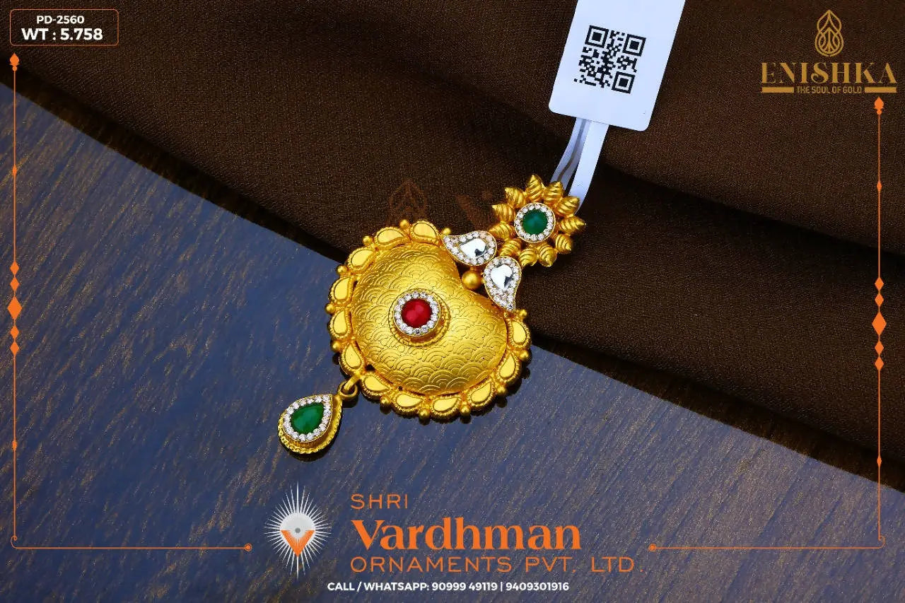 22kt Mangalsutra Pendant Sarafa Bazar India