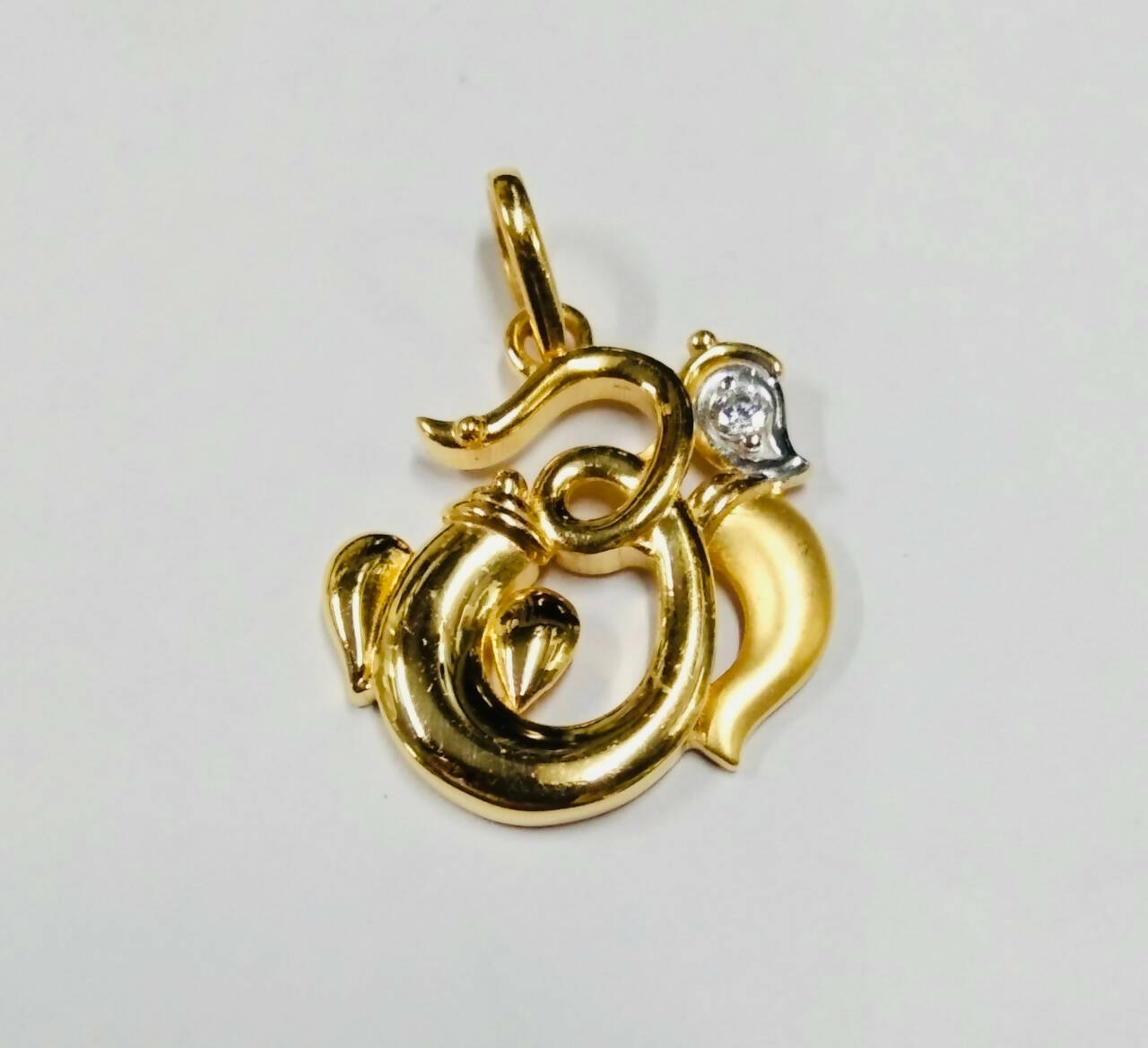 Ganesh Ji CZ God Pendant Sarafa Bazar India