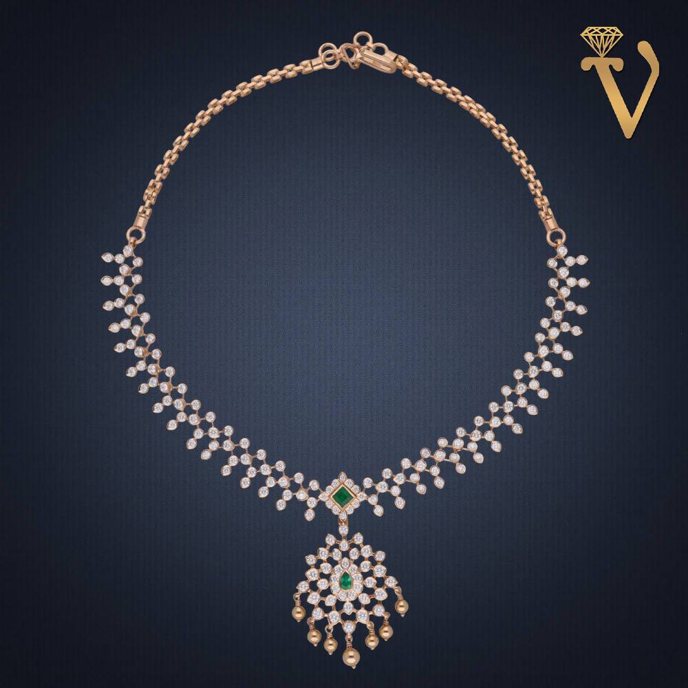 Diamond Necklace Set-CN081017 Sarafa Bazar