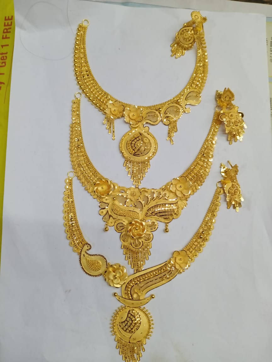 Gold Necklace Sarafa Bazar India