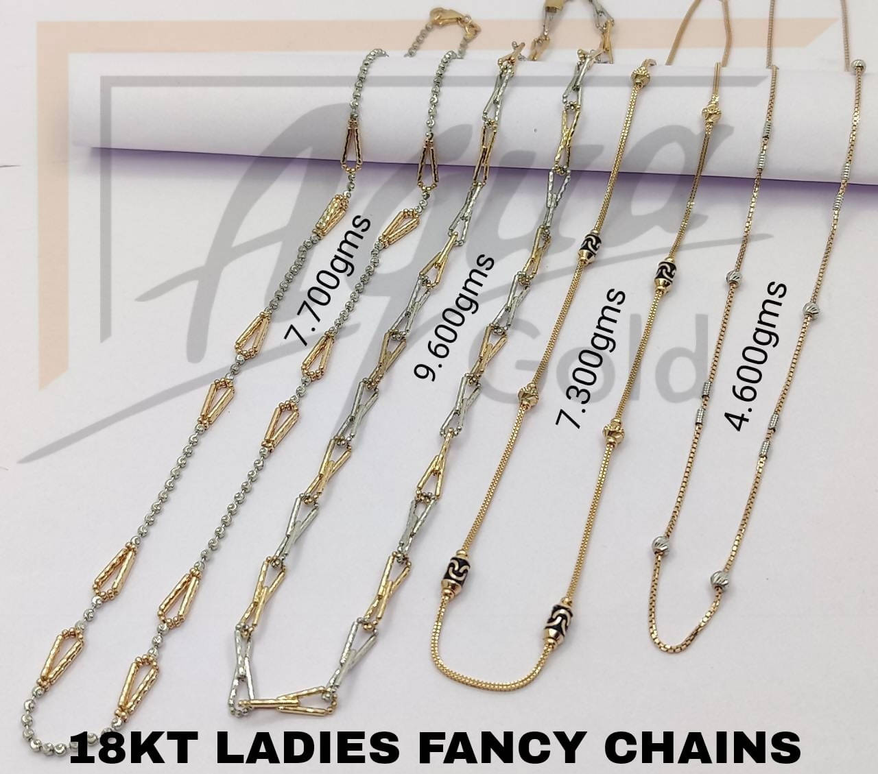 18Kt Fancy Ladies Chains Sarafa Bazar India