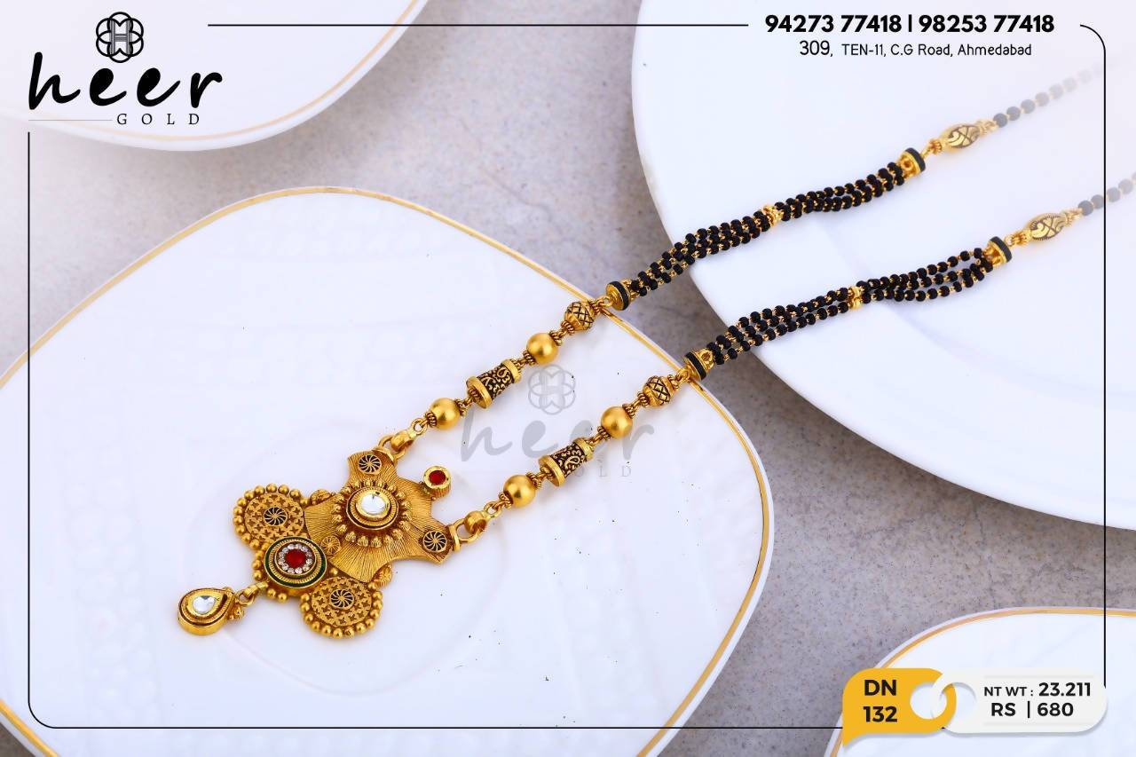 Antique Kundan Mangalsutra Sarafa Bazar