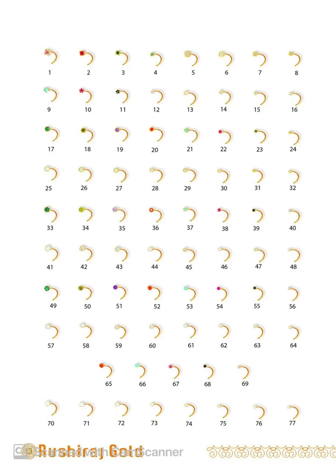 Stone Nosepine Sarafa Bazar India