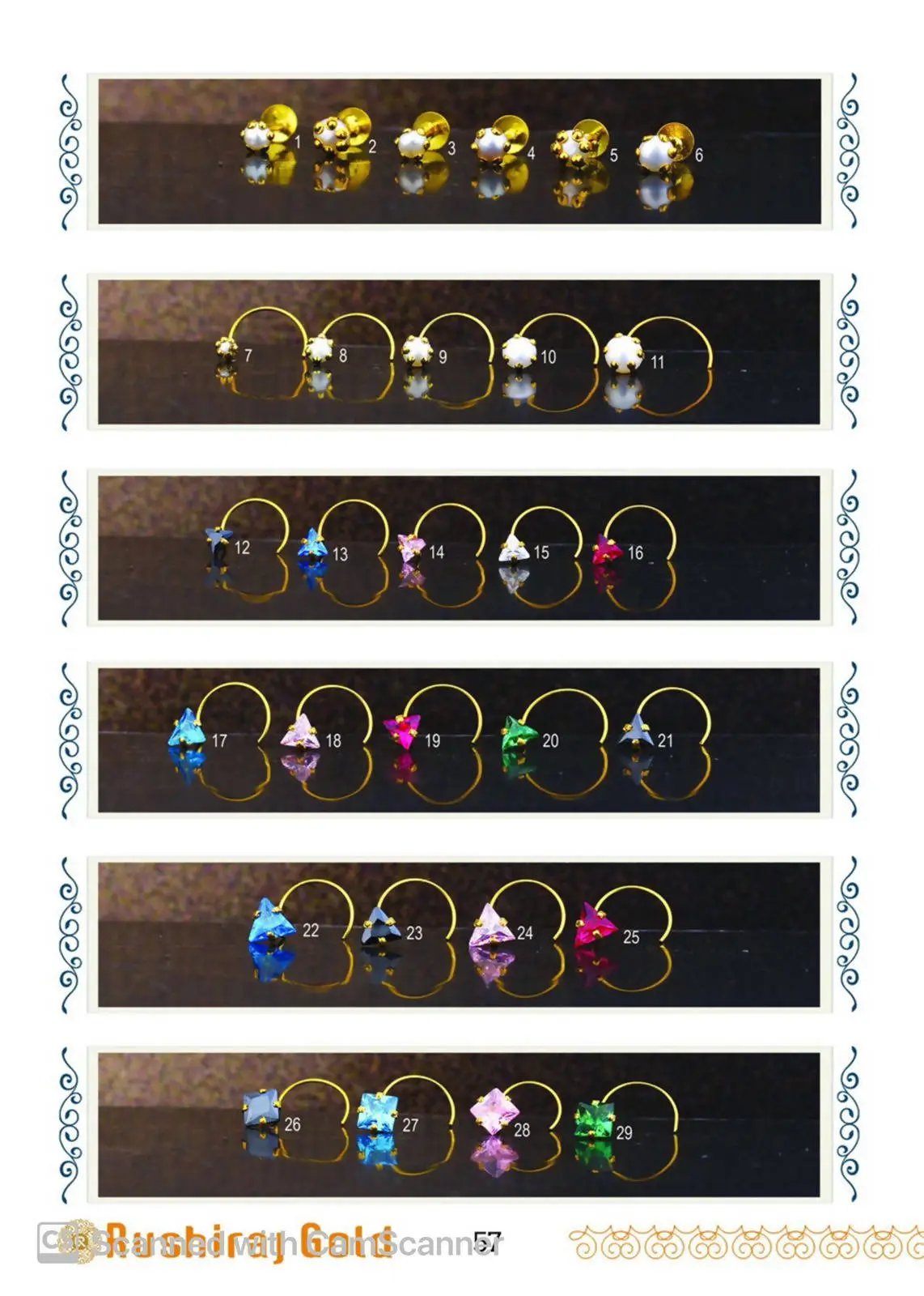 Stone Nosepine Sarafa Bazar India