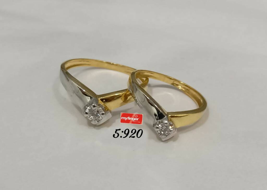 Gold Couple Ring Sarafa Bazar India