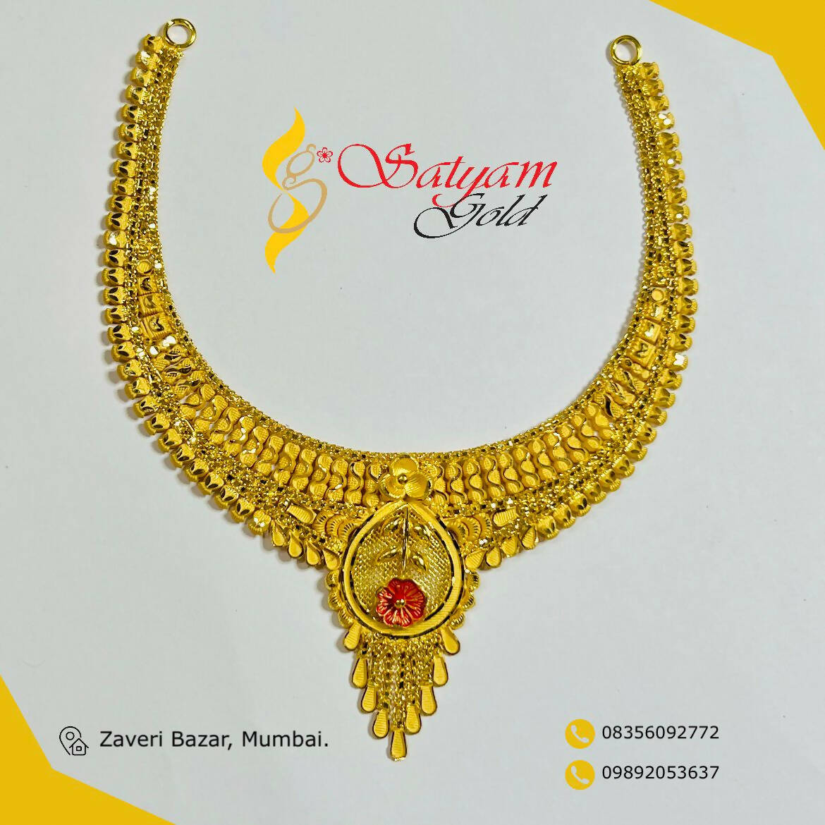 Gold Necklace Sarafa Bazar India