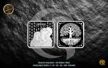 Square Shape Silver Coins 999 | Omkar Mint Sarafa Bazar