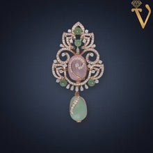 Diamond Pendant Set-SPR01103 Sarafa Bazar India