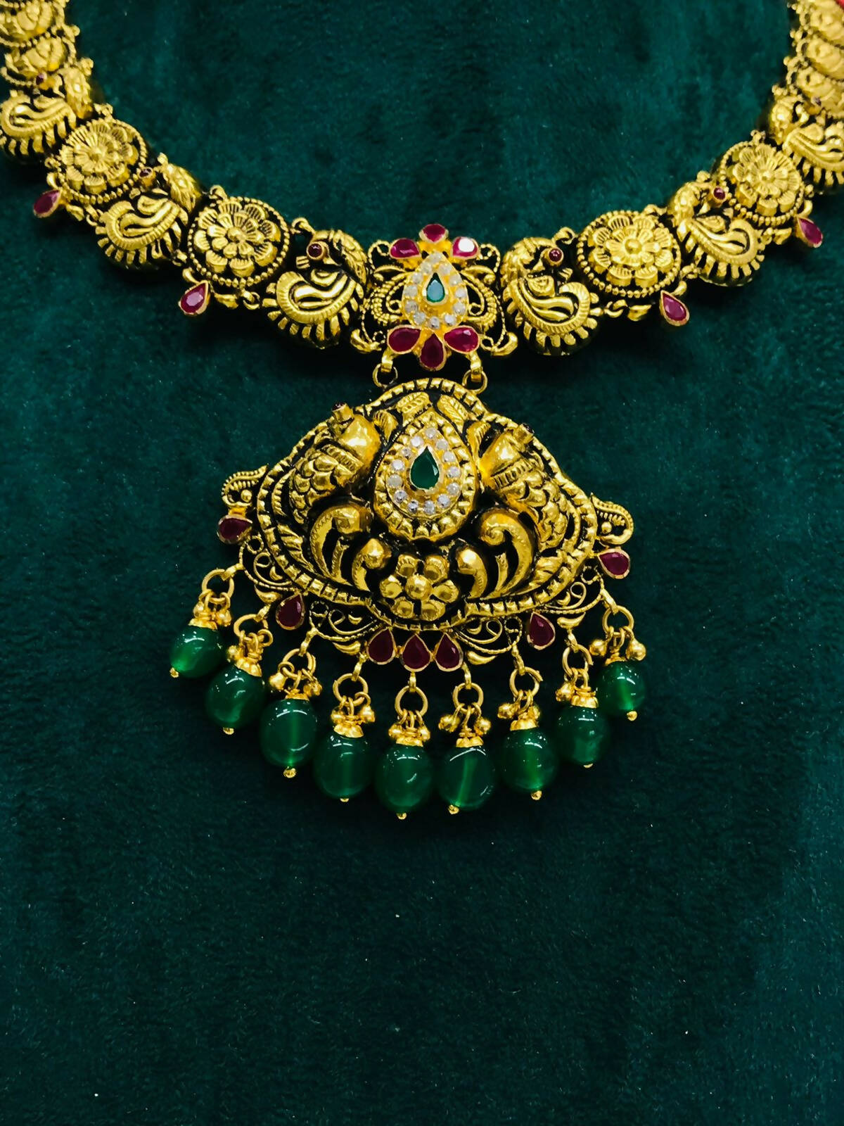 Temple Gold Necklace Sarafa Bazar India