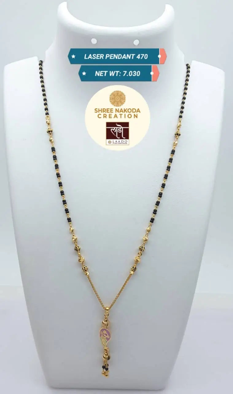 Laser Pendant Mangalsutra Sarafa Bazar