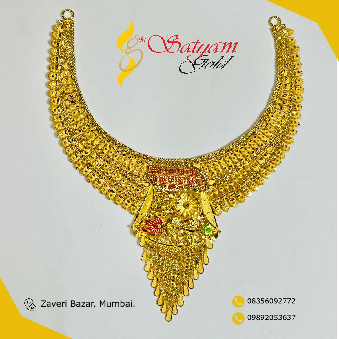 Gold Necklace Sarafa Bazar India