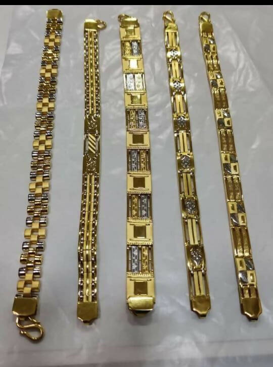 Gold Gents Bracelet Sarafa Bazar India