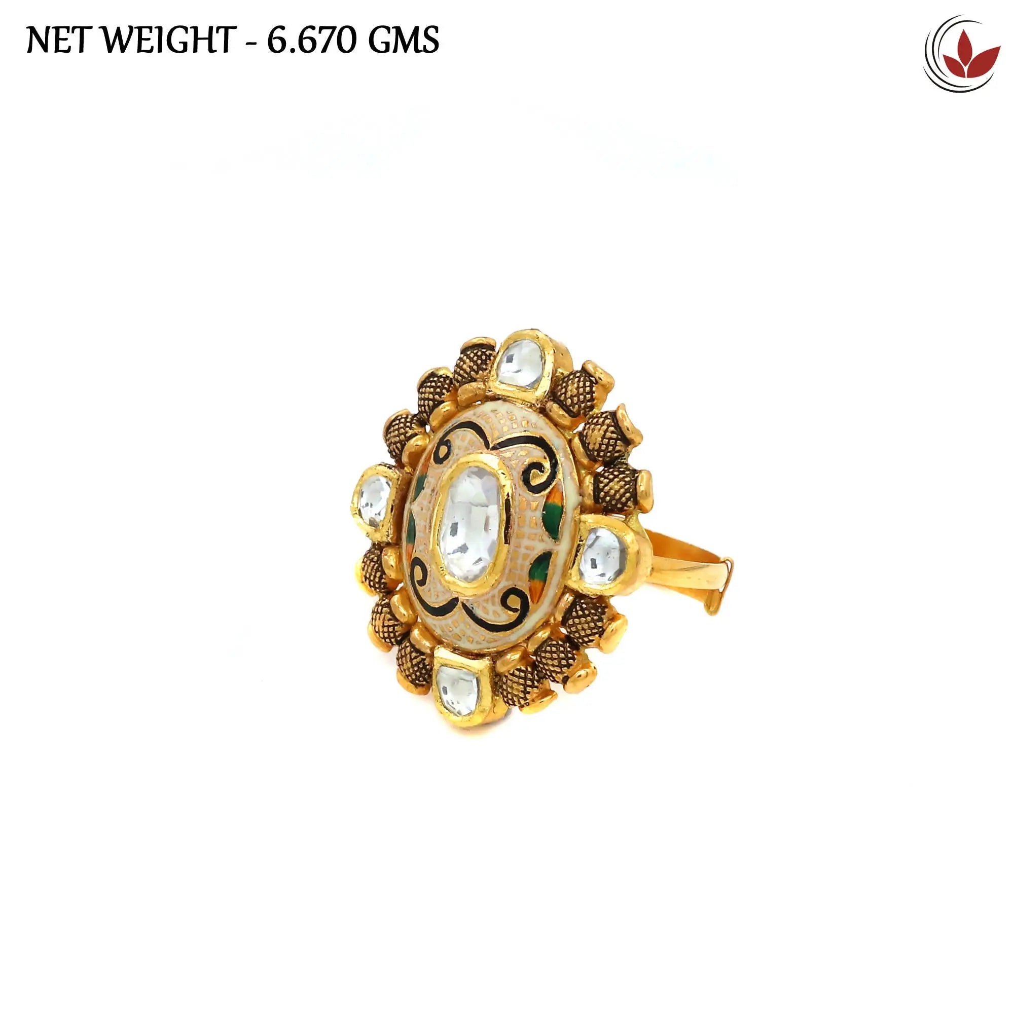 Kundan Ladies Ring Sarafa Bazar India