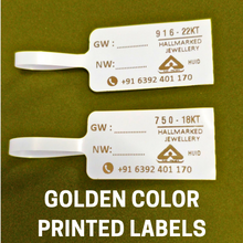 SINGLE Color Printed Jewellery Labels Sarafa Bazar India