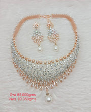 18KT CZ NECKLACE SET CHOKER COLLECTION Sarafa Bazar