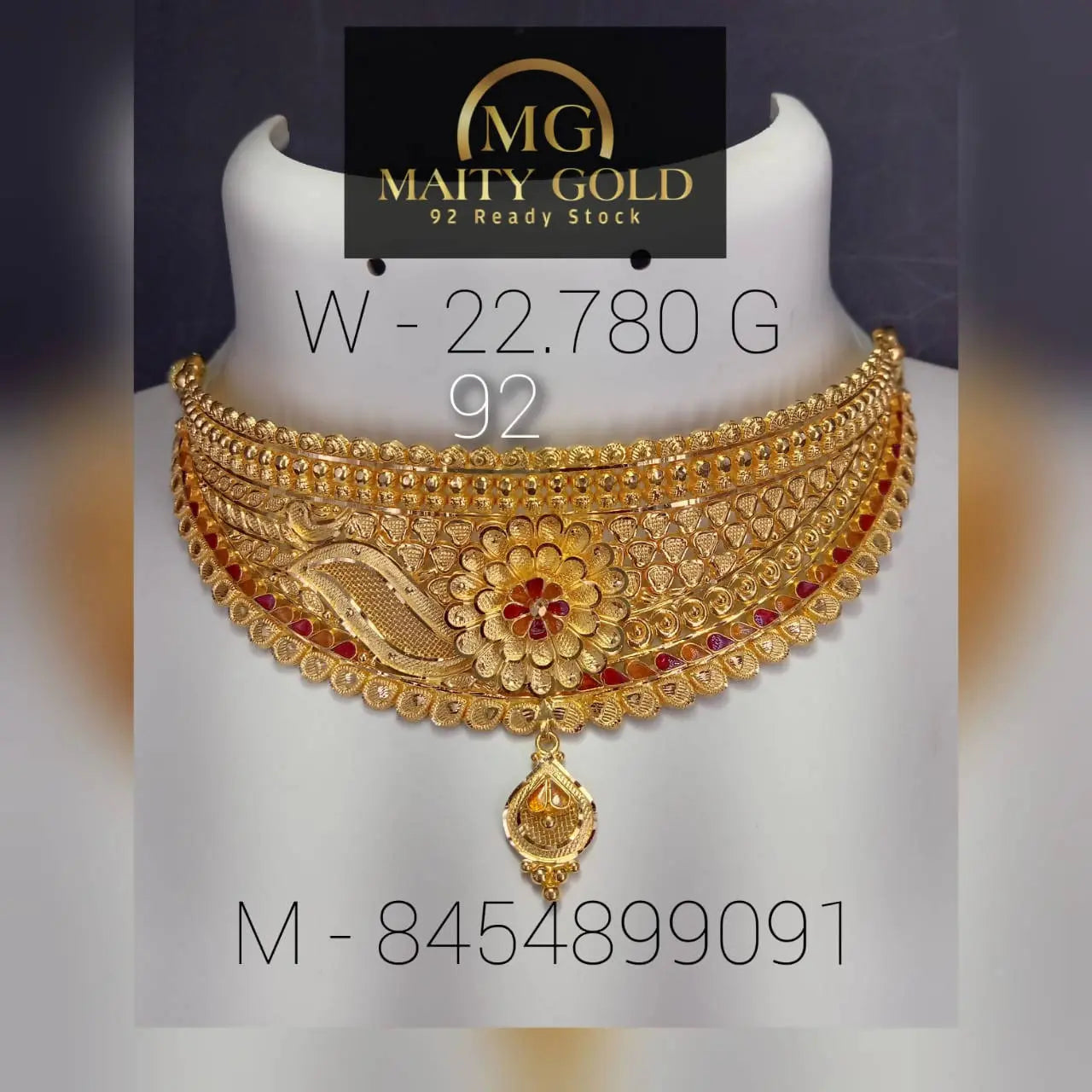 Gold Choker Sarafa Bazar India